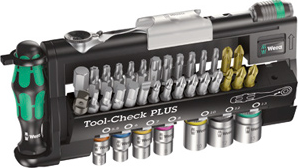 Sada bitů Tool-Check PLUS, ráčna, držadlo, bity, ořechy, sada 39 dílů, WERA