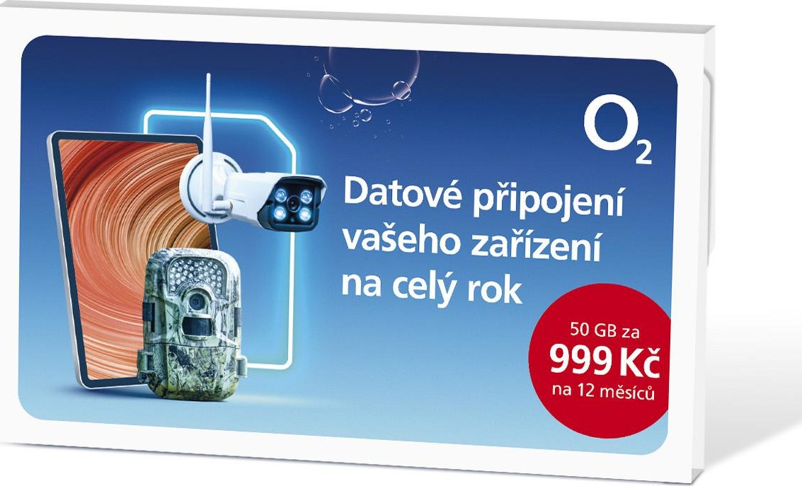 O2 Roční datové připojení 50 GB Bundle 4+1