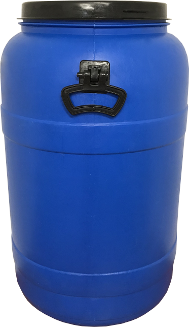 Plastový sud 100l - zaklapávací ATYP, s víkem, s madly