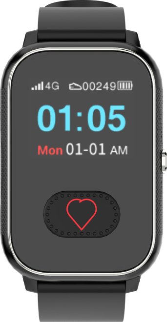 Secutek GPS hodinky pro seniory FA96S – 4G LTE, SOS tlačítko, detekce pádu, GPS lokalizace