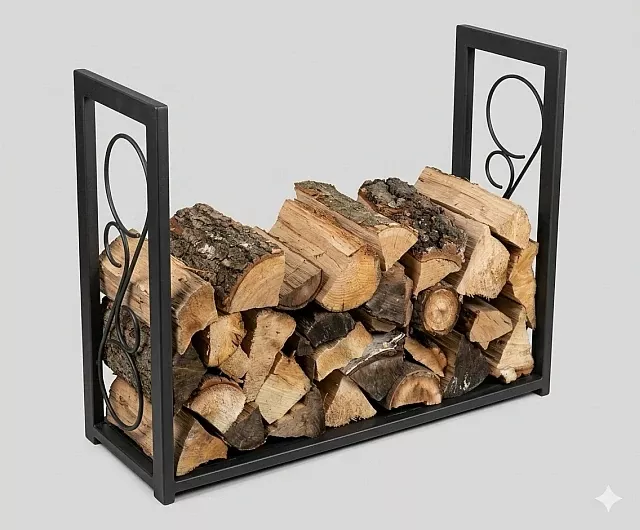 Stojan na dřevo 03 (Kovový stojan na dřevo ke krbu 03)
