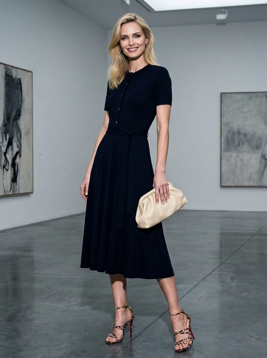 Šaty LUNARIA ze 100 % merino vlny S / Černá