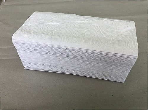 Papírové ručníky ZZ skládané, 2vr. bílé, 25 x 23 cm, bal. 3000 ks