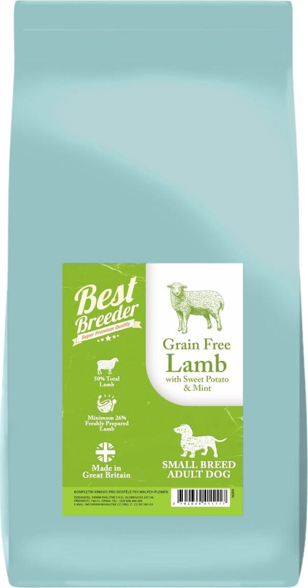 Best Breeder Grain Free Small Breed Lamb, Sweet Potato & Mint balení 2 kg | Krmivo pro psy