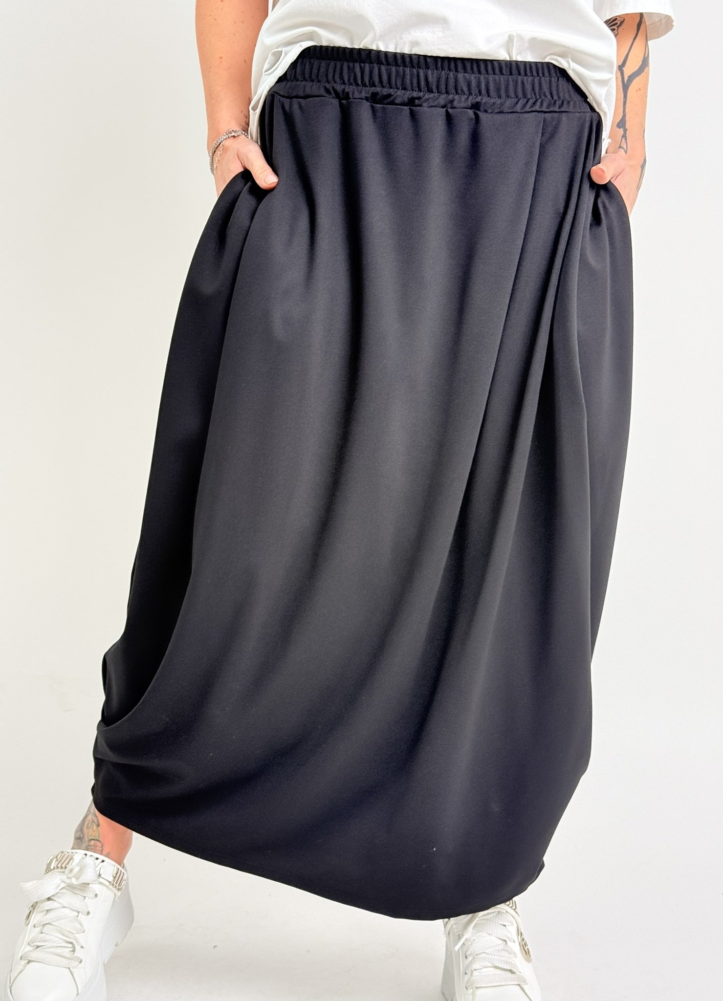 Voga Móda Černá balónová sukně FLORENCE Černá, UNI S-XL