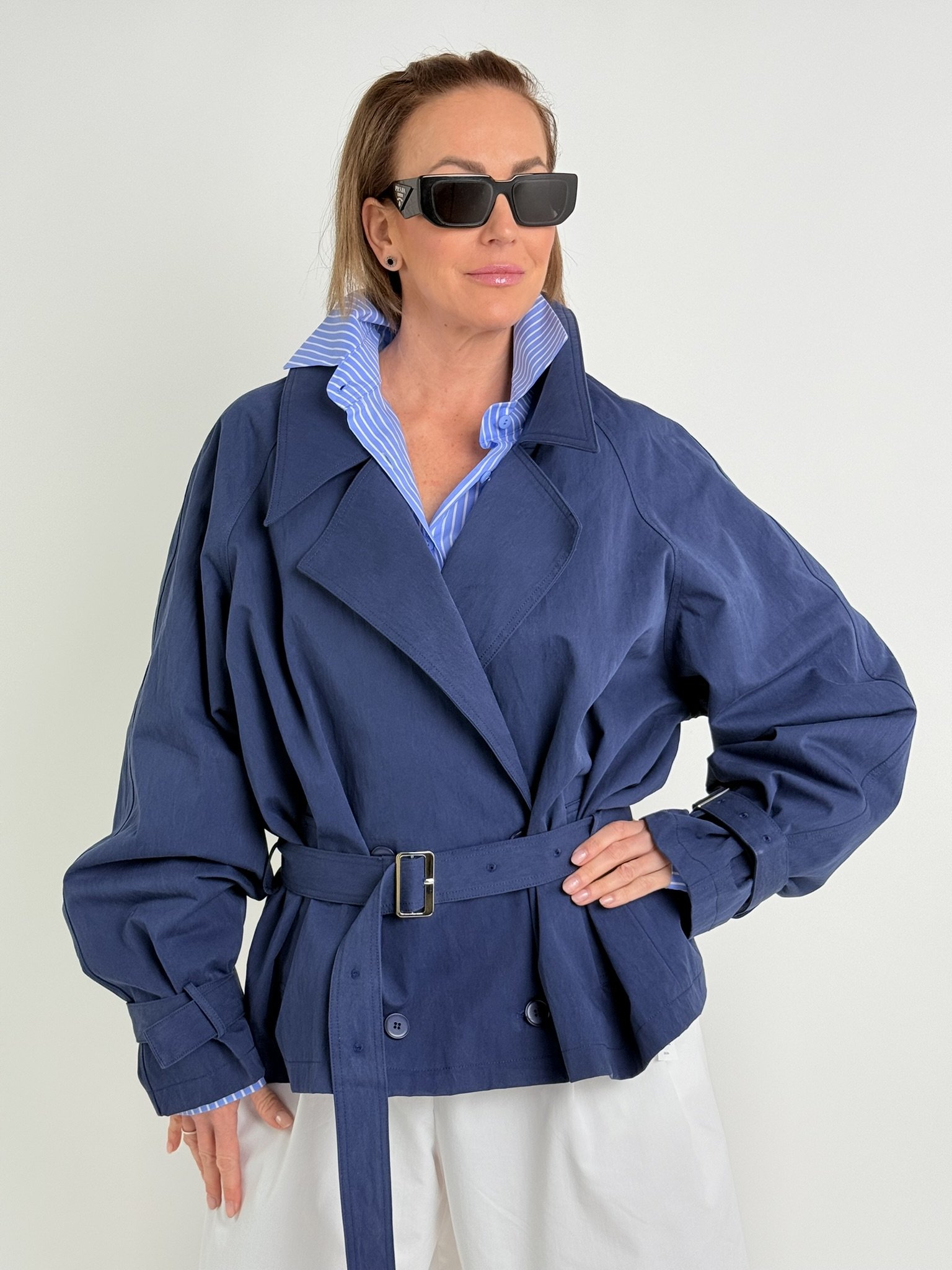 LUMINA Tmavě modrý trenčkot TALLY Tmavě modrá, UNI S-XL
