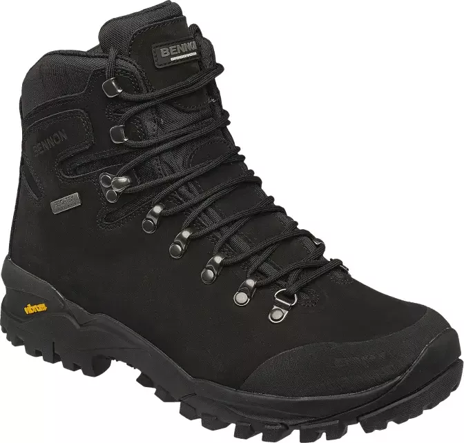 BENNON Obuv celokožená trekingová kotníková TERENNO Black High, barva černá, vel. 37