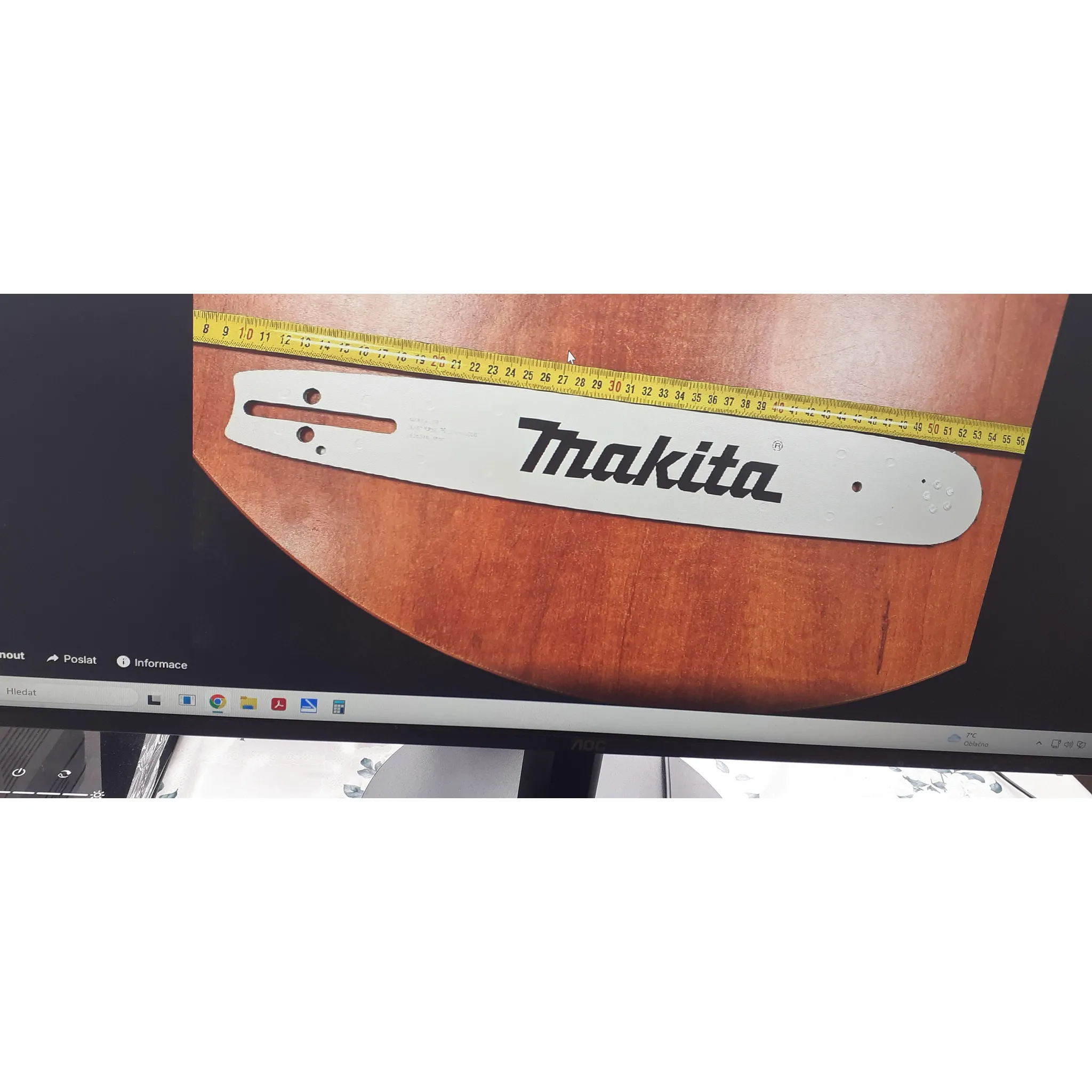 Fotografie 2 - Pilová lišta DOLMAR 415038655 3/8'' 1,5 mm 38 cm