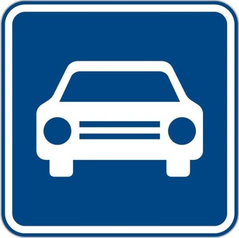 Dopravní značka IZ2a - Silnice pro motorová vozidla