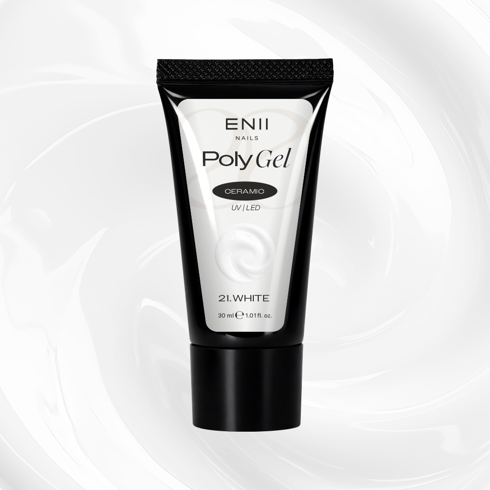 ENII NAILS Polygel Ceramic 21 White - polygel v tubě, 30 ml