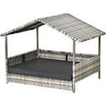 PawHut Ratanový přístřešek pro psy s…