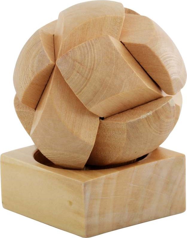 Puzzle ve tvaru fotbalového míče ROUND DEXTERITY - Barva Hnědá