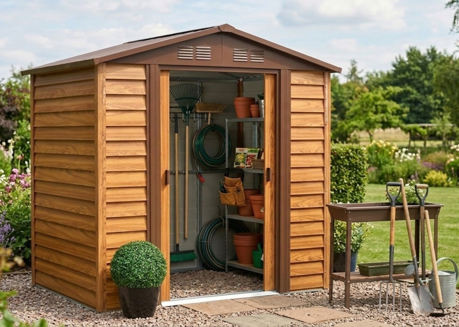 zahradní domek LANITPLAST MAXTORE WOOD 65