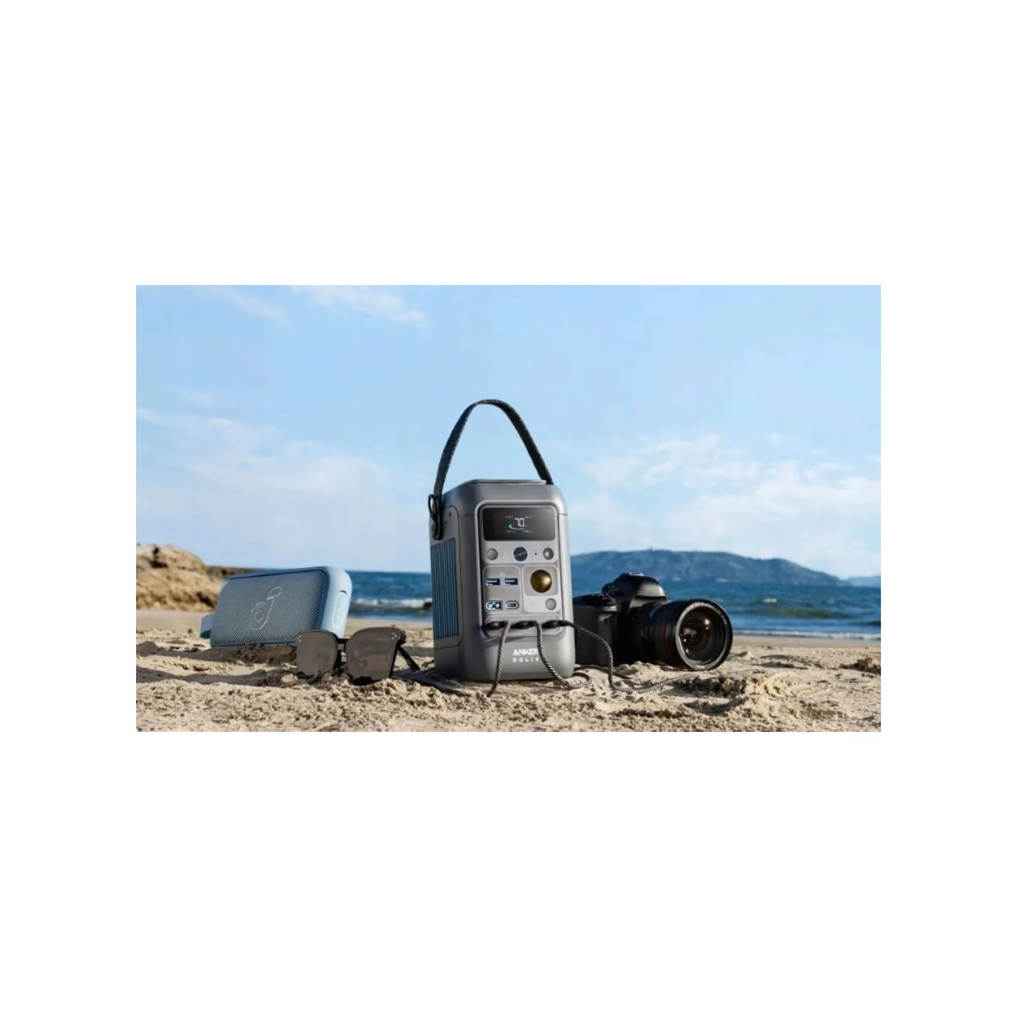 Fotografie 4 - Nabíjecí stanice Anker Solix C300X DC 288 Wh + PS60 Portable Solar Panel