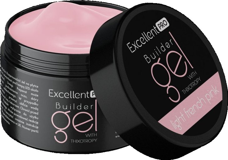 EXCELLENT PRO STAVEBNÍ UV/LED GEL S TEKUTOU PAMĚTÍ - Light FRENCH PINK 15g