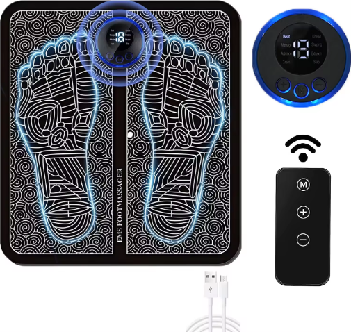 Elektrostimulační masáž nohou a masážní podložka na chodidla pro zlepšení krevního oběhu