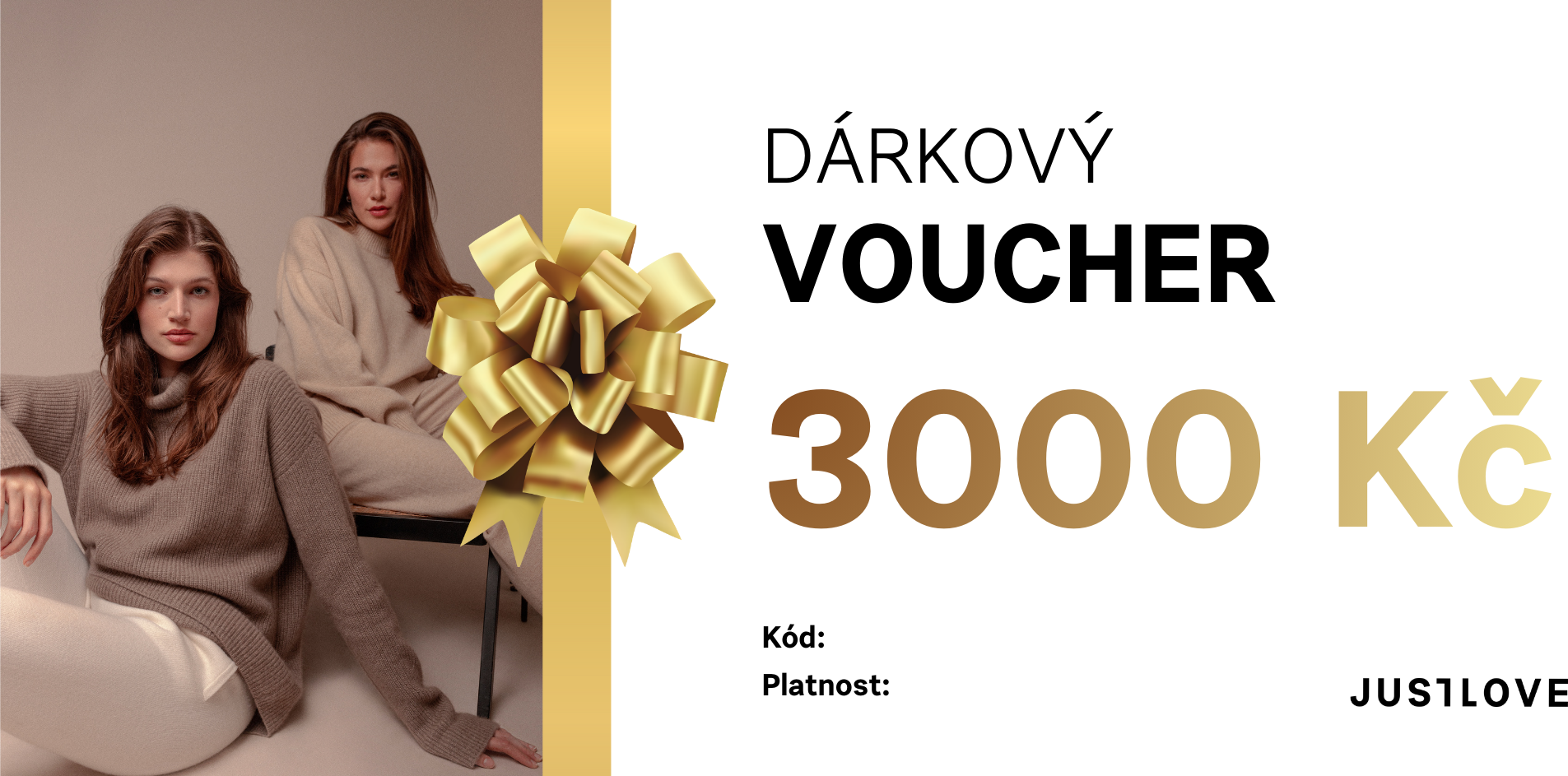Dárkový voucher JUSTLOVE 3000