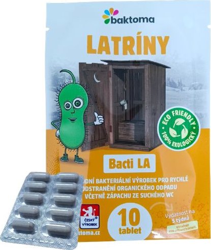 Baktoma Bacti LA TABLETY - Bakterie do latríny BACTI LA: 10 TABLET