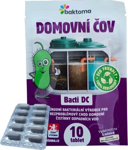 Baktoma Bacti DC TABLETY - Bakterie do ČOV BACTI DC: 10 TABLET