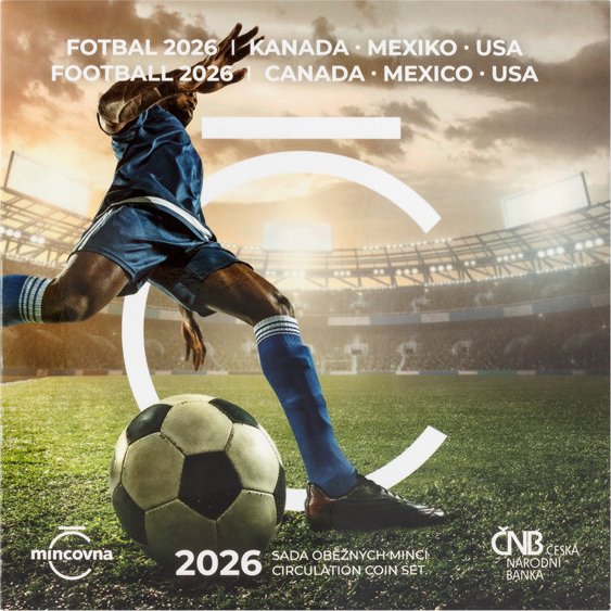 Sada oběžných mincí České republiky 2026 - MS ve fotbale
