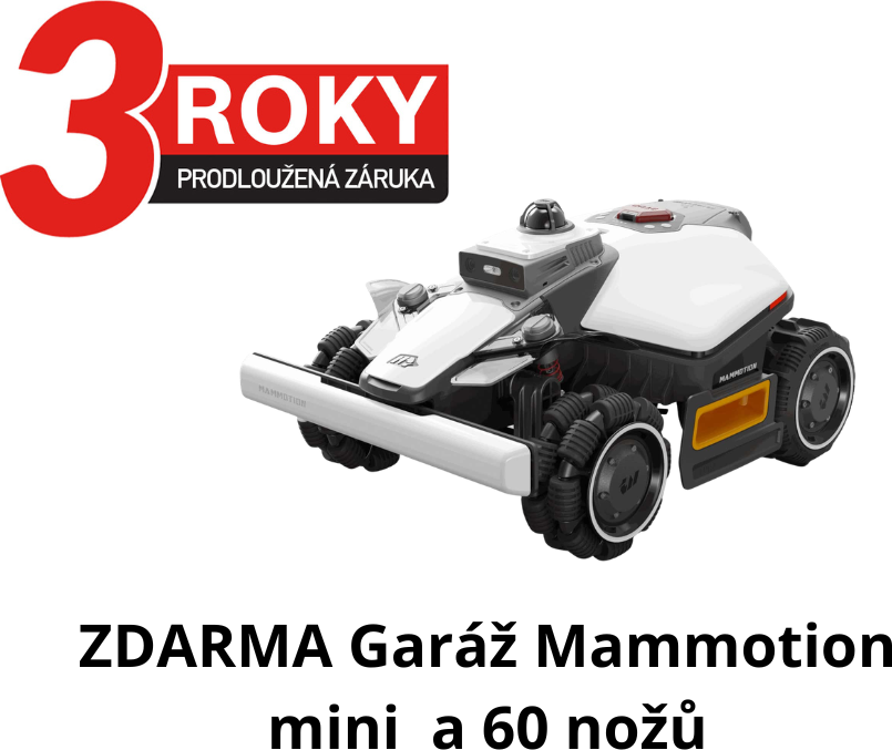 Robotická sekačka Mammotion LUBA mini 2 AWD 1500 LiDAR (Sekačka do svahů bez vodícího drátu a externí RTK stanice)