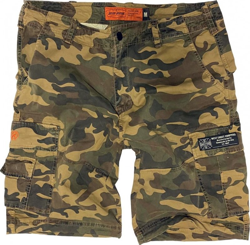 West Coast Choppers Kraťasy Vintage Woodland Camo maskáčové L