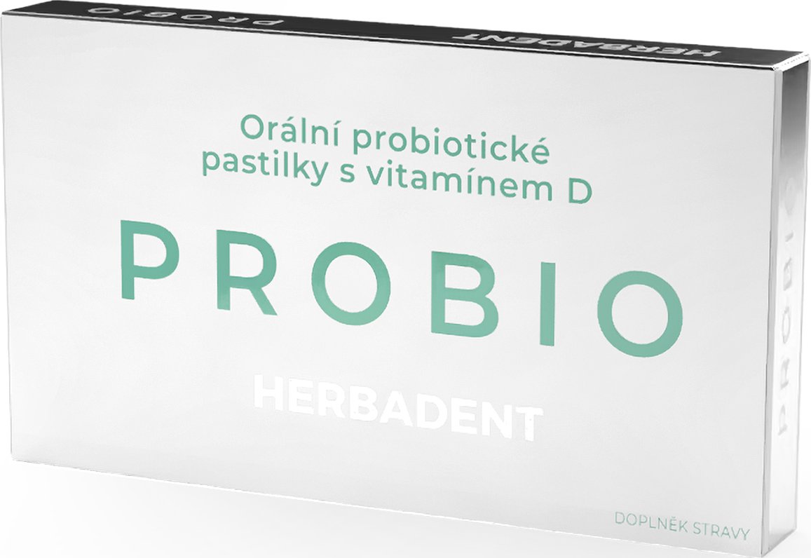 Herbai HERBADENT PROBIO Orální probiotické pastilky s vitamínem D 20 ks