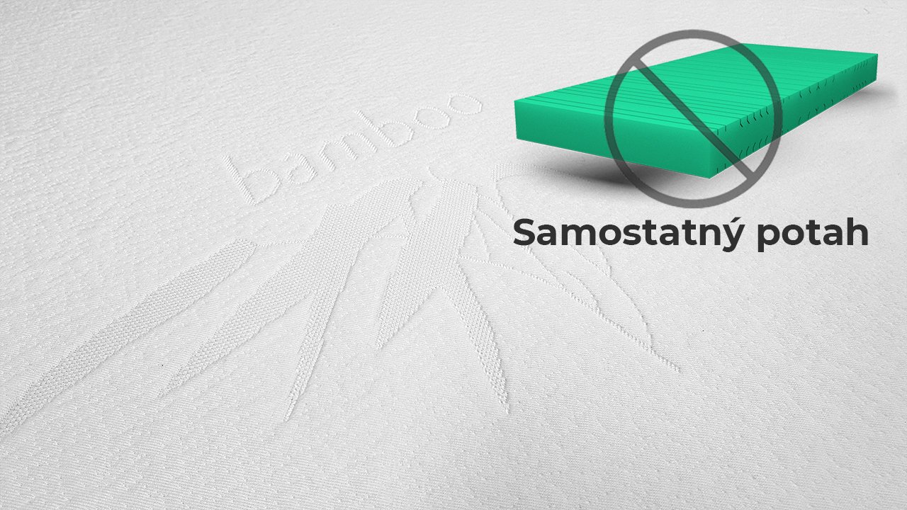 BEDTON Samostatný potah na matraci BAMBOO nepodšitý (280g/m²) - bez matrace Šířka: 90 cm, Délka: 220 cm, Výška: 10 cm 90x220 cm