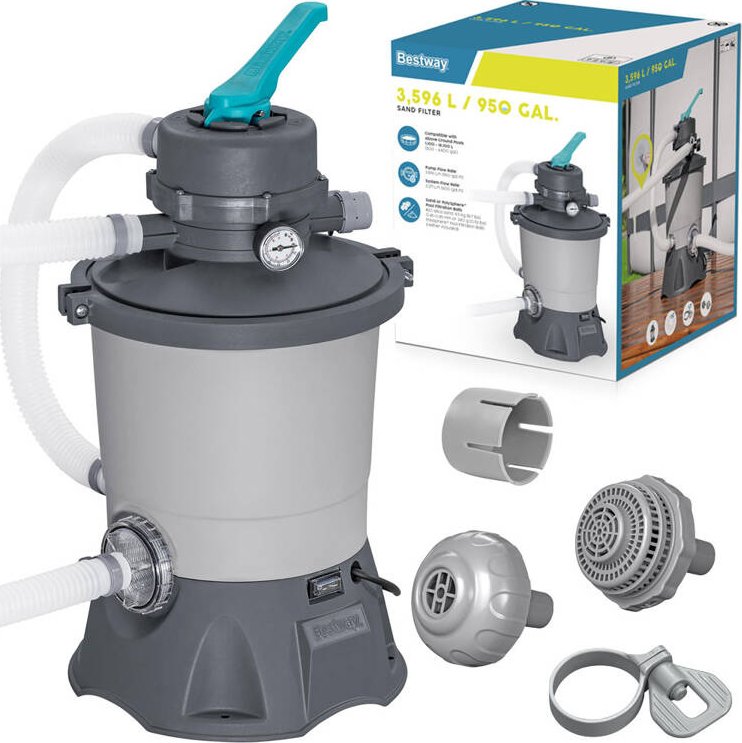 Bestway Písková filtrace k bazénu 3596 l/h na filtrační kuličky J-58515
