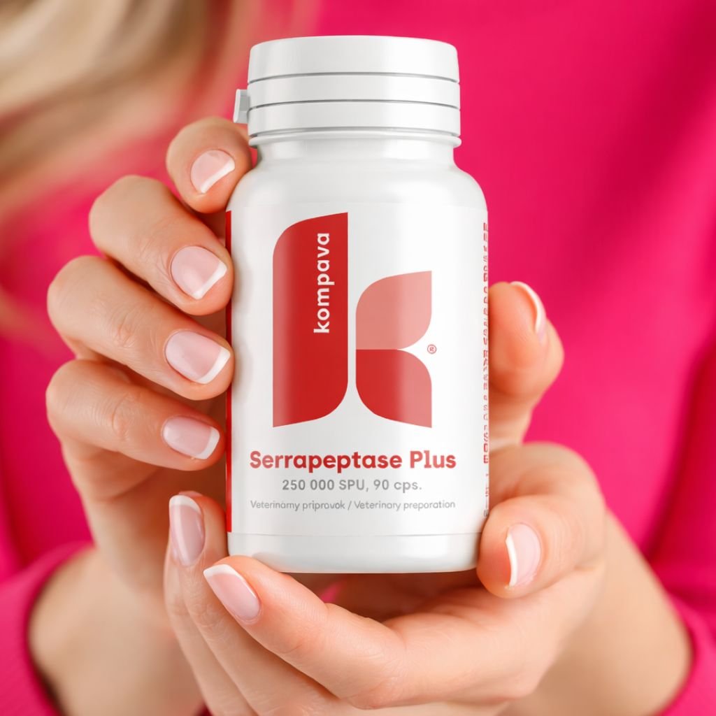 SERRAPEPTASE PLUS 250 000 SPU – proteolytický enzym 90 kapslí