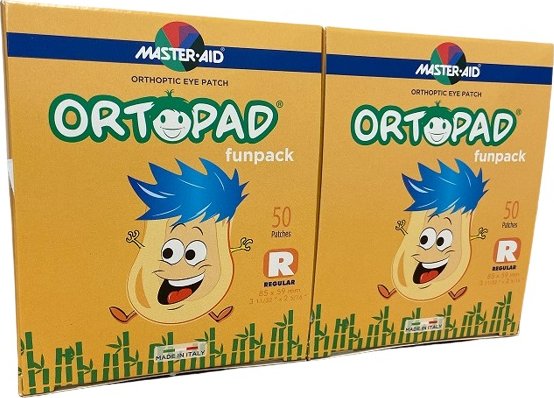 Dětské okluzory Ortopad Veselé balení 100 kusů s uplatněním ePoukazu Velikost: Medium