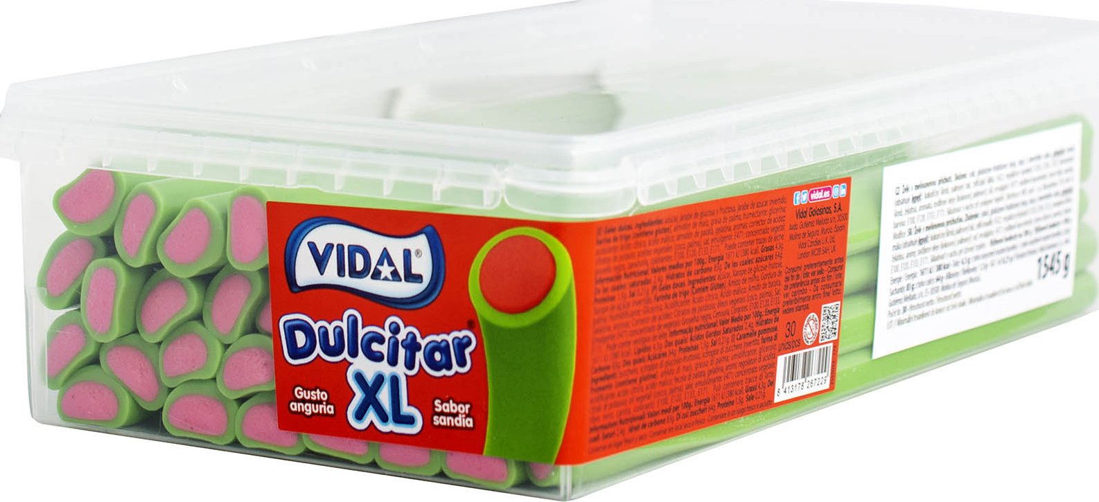 Dulcitar XL watermelon pendrek 45g (Melounové pendreky XL přinášejí intenzivní ovocnou chuť, která okamžitě zaujme každého milovníka sladkostí. Jejich extra dlouhá velikost a měkká, šťavnatá textura z nich dělají ideální pochoutku pro děti i dospělé.)