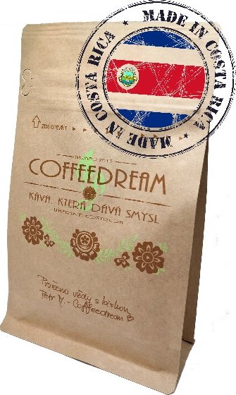 COFFEEDREAM | Káva KOSTARIKA CANET MOZART - honey - 1000g / třívrstvý sáček se zipem / Zrnková Káva MOZART A100