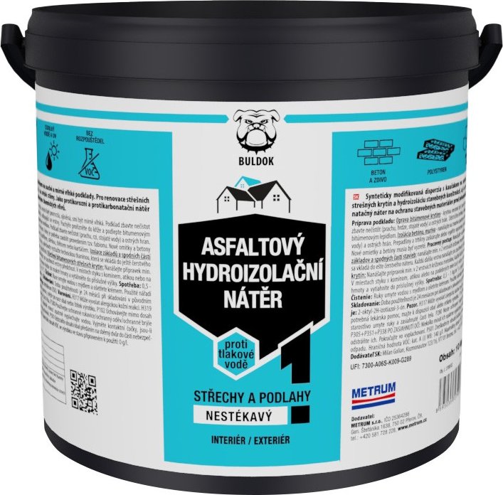Nátěr asfaltový hydroizolační, 5kg, BULDOK