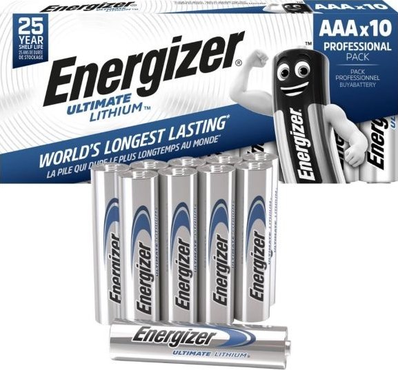 Baterie AAA Energizer Ultimate Lithium 10ks FR03, L92, množstevní sleva, lithiová AAA baterie, CZ distribuce