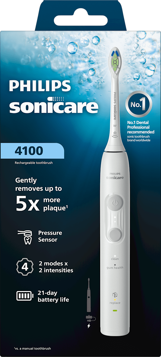 Philips Sonicare sonický elektrický zubní kartáček 4100 HX4041/41, bílý