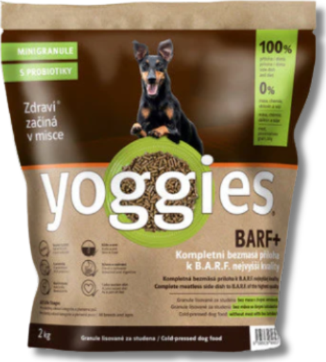 Yoggies BARF+ MINI příloha k syrovému masu, granule lisované za studena s probiotiky 2kg