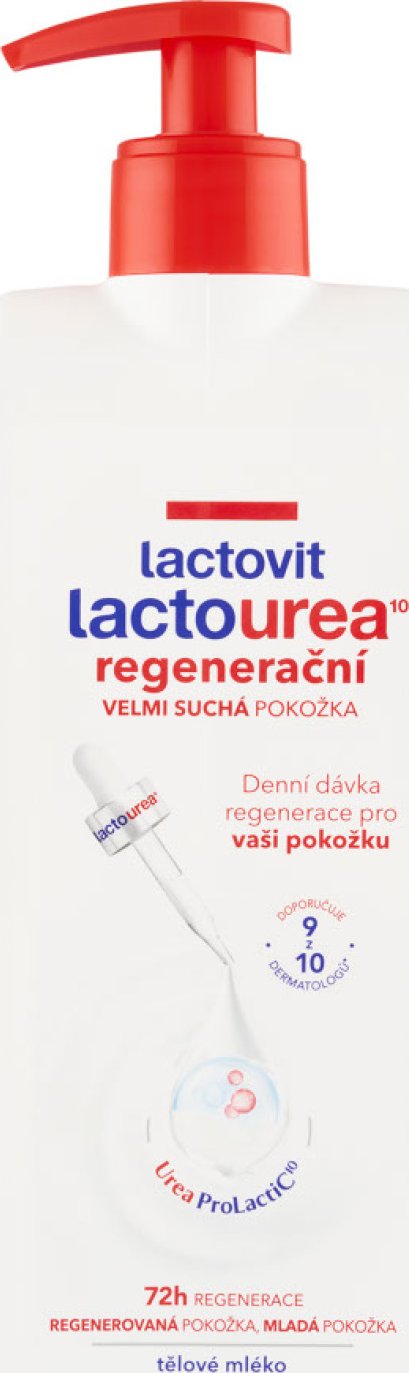 Lactovit Lactourea 10 regenerační tělové mléko s dávkovačem, 400 ml