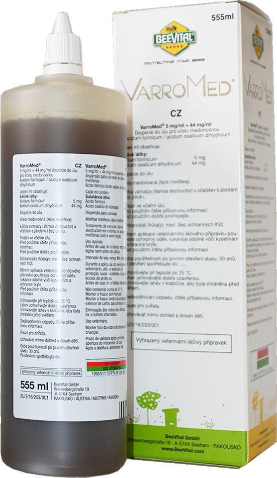 JaHan VarroMed 5 mg/ml + 44 mg/ml - 555 ml - DOTOVÁNO