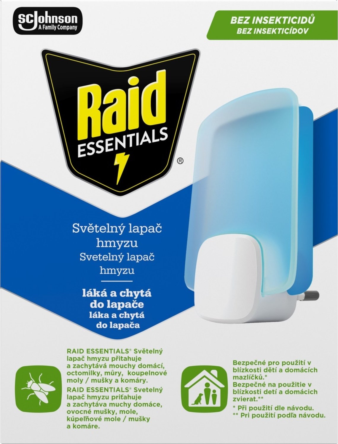 Raid Essentials náhradní náplň do světelného lapače hmyzu, 2 ks