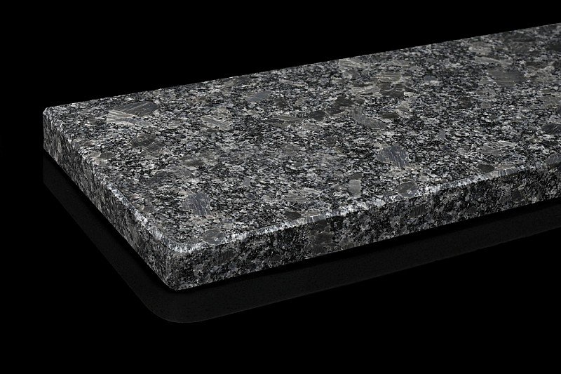 Vnitřní parapet žulový STEEL GREY (hladký) - oblý šířka 100mm
