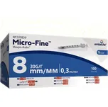Embecta Micro-Fine U-100 8 mm 0,3 ml…