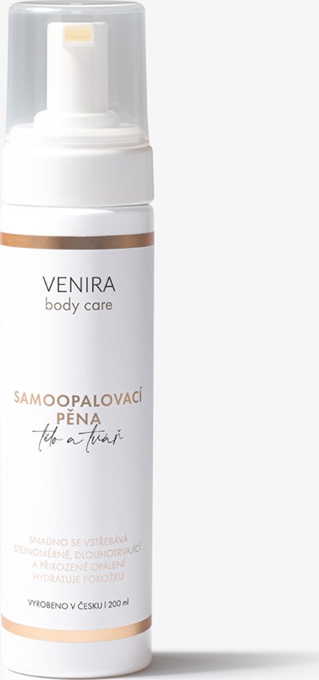 VENIRA samoopalovací pěna na tělo a tvář, 200 ml