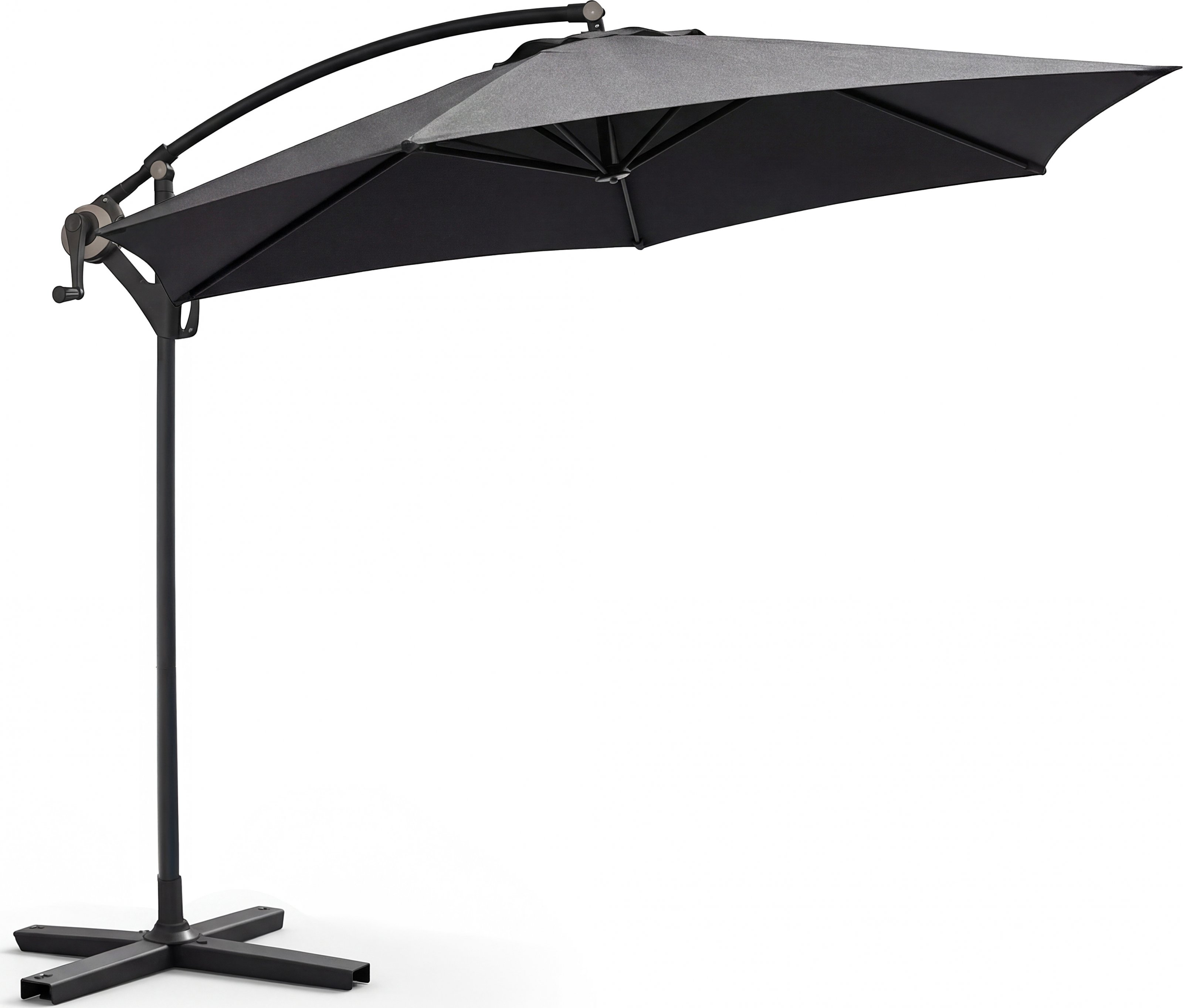 GOTEL L43CO Venice XL Boční výkyvný slunečník 300 cm, šedý