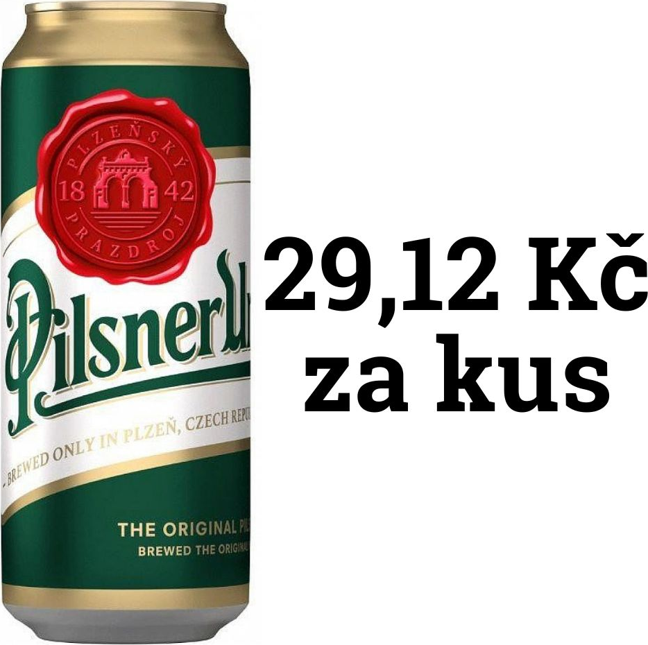 Pilsner Urquell 12° 24×0,5l 4,4% Plech