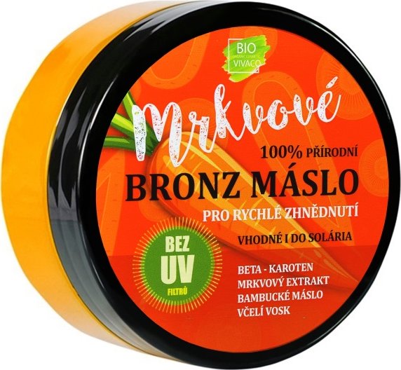 Vivaco 100% PŘÍRODNÍ OPALOVACÍ MÁSLO S MRKVOVÝM EXTRAKTEM /bez UV filtrů/