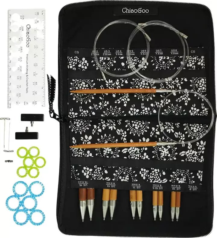 ChiaoGoo Set vyměnitelných jehlic SPIN Bamboo Large 13Cm