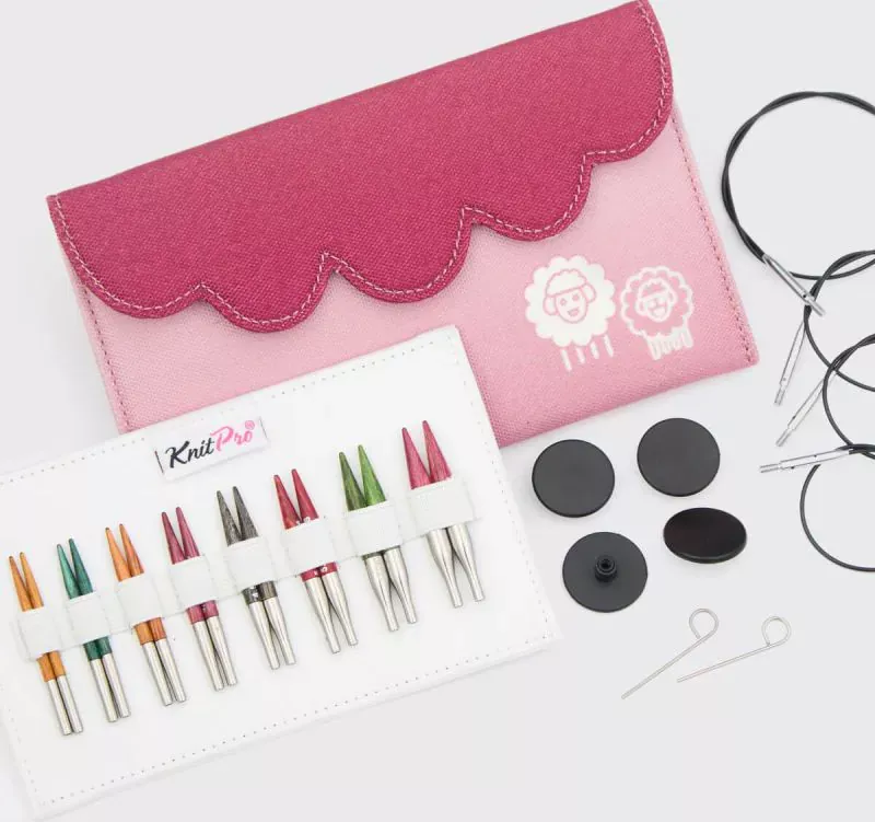 KnitPro Dreamz Mini Set vyměnitelných jehlic v extra zkrácené délce 5Cm