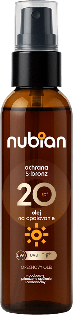 NUBIAN olej na opalování ve spreji SPF20