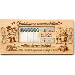 Dřevěná obálka na peníze 20 x 10 cm…